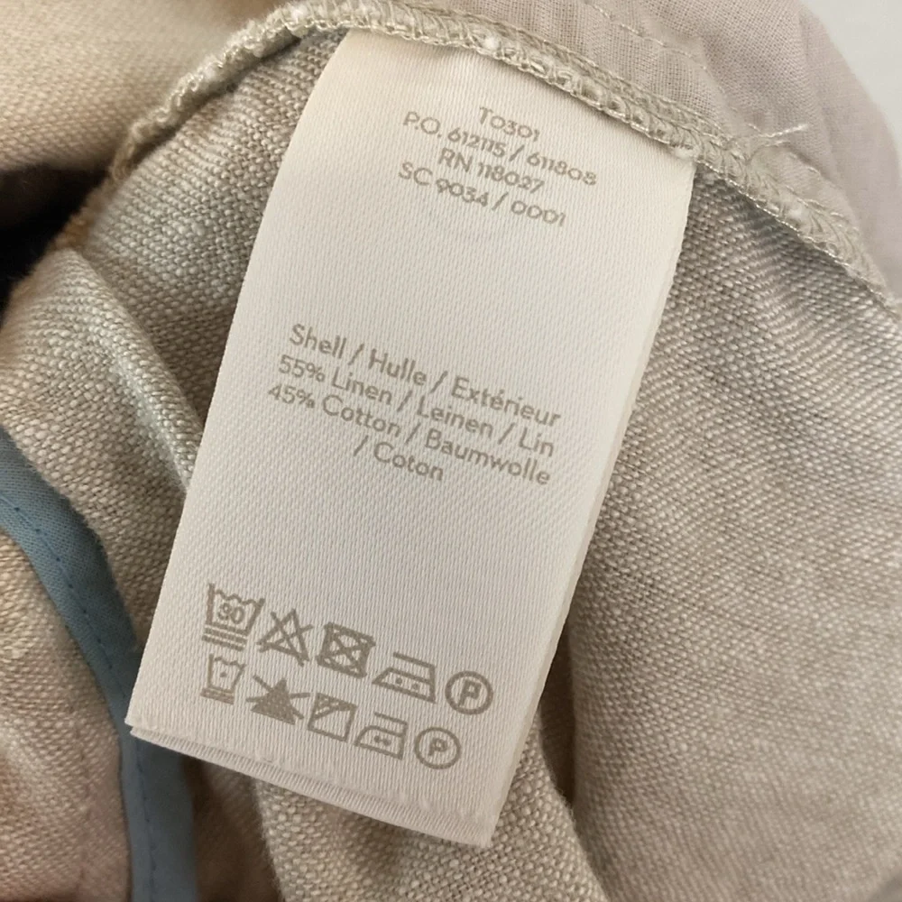Boden neutral tan linen blend shorts